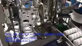 SHCB17 Paint Roller Cover + Caps + Inner Core Assembly Machine Testing in Customer Facotry