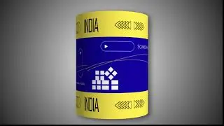 Cylindrical Banner Animation🗑️After Effects