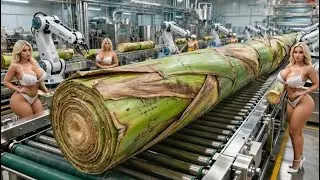 Inside a Giant Banana Stem Factory No One Ever Shows