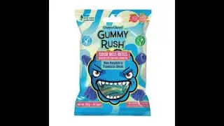 Cheery Chews Gummy Rush Blue Raspberry Candy, Tasting and Ranking