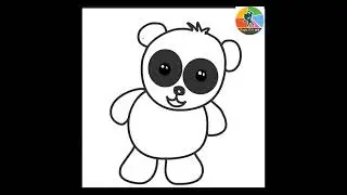 How to draw panda #ilaya kids art# #easydrawing #kidsart #draw