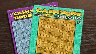 2 x $2 Cashword New York Lottery Scratch Off Tickets