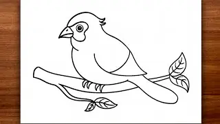 Easy Bird Drawing | Simple Step by Step Bird Sketch | How to Draw a Bird Easily | Easy Drawing
