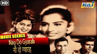 Nau Do Gyarah Movie Scenes | Popular Hindi Movie Scenes | Dev Anand | Kalpana Kartik | Raj Pariwar