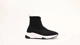 Women fashion sport shoes pull on hyper functional sneaker Black   Rose & Remy