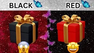 Choose Your Gift 🎁 Red VS Black Gift Box Challenge #wouldyourather #chooseyourgift #challenge ❤🖤