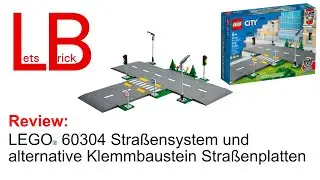 Lego 60304 Stra&szlig;ensystem und alternative Klemmbaustein Stra&szlig;enplatten