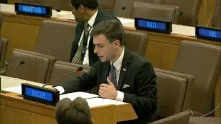 Andr&aacute;s Volom &mdash; the Hungarian Youth Delegate addresses the United Nations in 2016