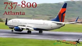 Delta Airlines 737-800 In Action @ the Robert L. Bradshaw Int'l Airport, St Kitts