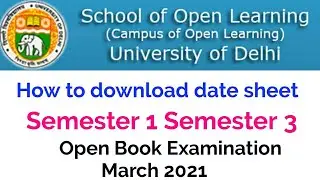 How to download Sol Final Date Sheet for semester I & III Student Obe  March 2021.