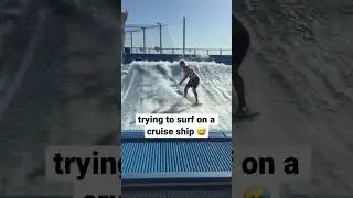 surfing on a cruise ship #shorts
