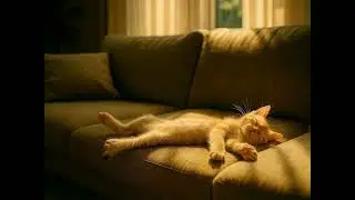 【Healing】Sleeping Kitten in Sunlight | 1 Hour of Ambient Music for Deep Relaxation