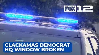 Clackamas Co. Democratic Party HQ window smashed by brick, police say