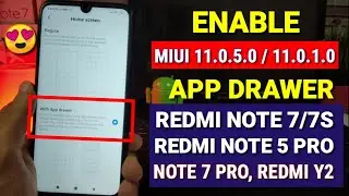 How to enable app drawer in Miui 11 | Redmi note 7 Miui 11.0.5.0 | Redmi note 5 Pro, Redmi Y2
