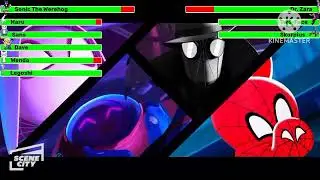 Sonic The Werehog & Team Legoshi vs Team Dr. Zara with healthbars