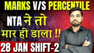 JEE Main 2026 | Expected Marks vs Percentile || 28 Jan Shift 2nd || By Raza Sir