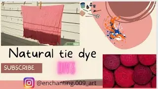 Diy| tie and dye with me | easy step for beetroot dye at home ..