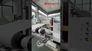 Zontai double stations paper slitter Rewinder machine #cuttingmachine #slittingmachine #shourts