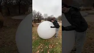 Trapping fog inside giant hamster ball #shorts