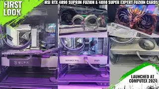 MSI GeForce RTX 4090 SUPRIM FUZION & 4080 SUPER Expert FUZION Cards With Liquid Cooling @ Computex