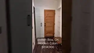 BROKEN BOW, OK MODERN CABIN! Stunning outdoor space with fireplace, bunk room and wooded lot!