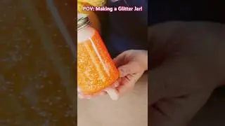 POV: making a glitter jar! Easy party DIY. #glitterjar #glitter #diy #hack