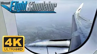 Microsoft Flight Simulator 2020 Beautiful SNOWY  TAKEOFF | 4K Ultra Graphics