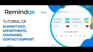 AI Smart Doc, looking into Department, Company and Contacting the Support in #Remindax