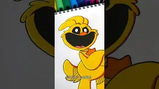 Drawing KICKIN CHICKEN from Poppy Playtime with Posca Markers! #shorts