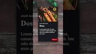 Indian Food Card  Design
