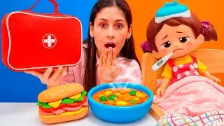 Niloya hasta olunca Ayşe onun için çorba ve tost hazırlıyor! Çocuklar için.