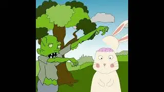 Zombie 🧟&zwj;♀️ Eating Rabbit 🐰 Brain 🧠