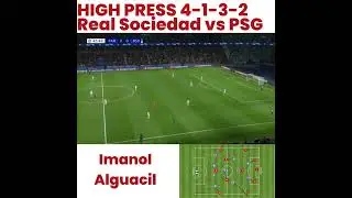 Real Sociedad Press Attacking Third Opponent GK distribution 4132 formation Analysis #shorts #reels