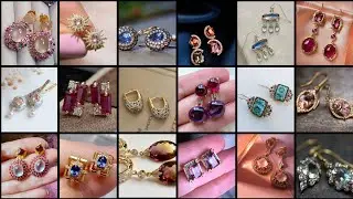 Beautiful party/formal wear gold earring design ideas 