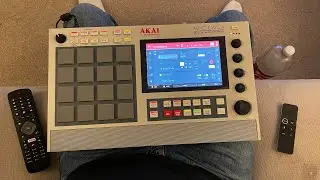 Making a beat on the MPC Live 2 Retro whilst watching Comrad Detective on Prime
