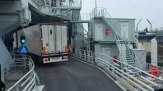 Entering ferry Calais - Dover with my truck.