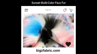 Brown, Turquoise, Pink Sunset Multi-Color Faux Fur Fabric _ EcoShag&reg; _  Sold by the Yard