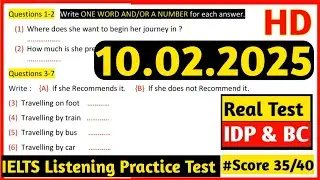 IELTS Listening Practice test 2025 | 10.02.2025 | IELTS Listening Practice Test 2025 With Answers