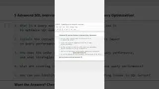 🚀 5 Advanced SQL Interview Questions on Indexing & Query Optimization! 