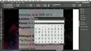 InDesign Tutorial - Inserting special characters
