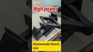 Homemade high power bench vice using   car jack #diy #shorts #craft @Craftwithnarada