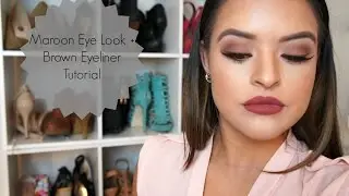 Maroon Eye Look + Brown Liner - ColourPop | MissTatianaMarie