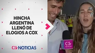 Hincha argentina sorprende a Roberto Cox y lo llenó de elogios en vivo - CHV Noticias