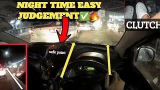 Car left Right Judgement✅tips in Night |car driving training for beginners 