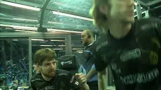 Quinn walks away after Seleri tried to do a Fist Bump