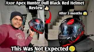 Axor Apex Hunter D/V Dull Black Red Helmet Review After 3 months👍🏻| @amanrajvlogs-x1c 
