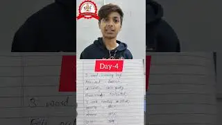 Day-4, to memorize the meaning of 3 English words and 3 Hindi words 