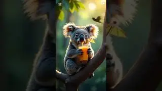 Koala&rsquo;s Chill Sip#KoalaChill #JuiceBreak #CuteKoala #SipSip #KoalaMoment #TropicalSips #cute #funny