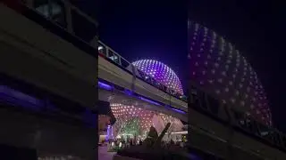 Monorail and spaceship earth - such an awesome sight to see #spaceshipearth #epcot #monorail #disney