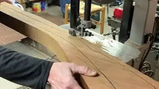 Richard cutting his long rifle stock down to size